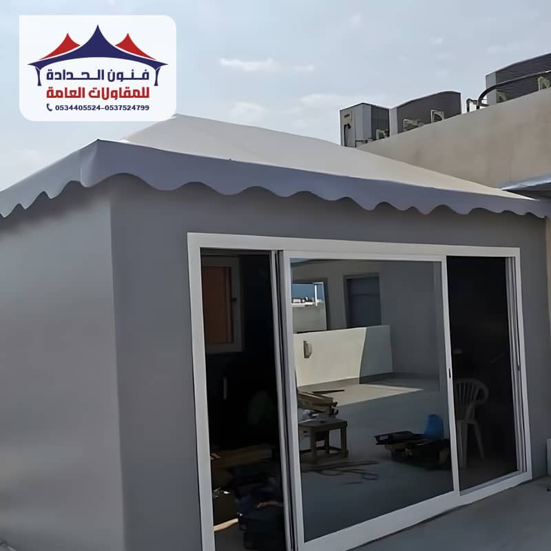 بيوت شعر ابواب زجاج سحاب