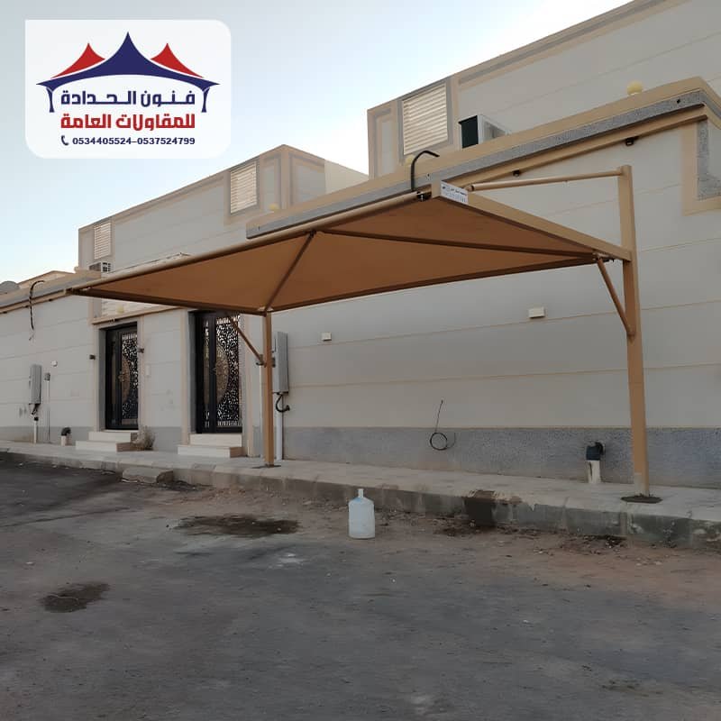 مظلات سيارات خارجية من فنون الحدادة بالرياض